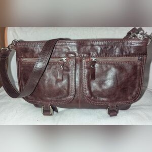 Tano Brown Leather Crossbody Bag